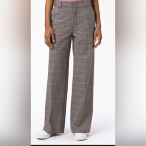 Dickies Women's Brown Plaid Wide Leg Pants